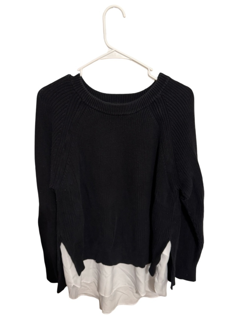 Lauren Ralph Lauren Women’s Layered Black Crewneck Sweater Size Large - Picture 4 of 8